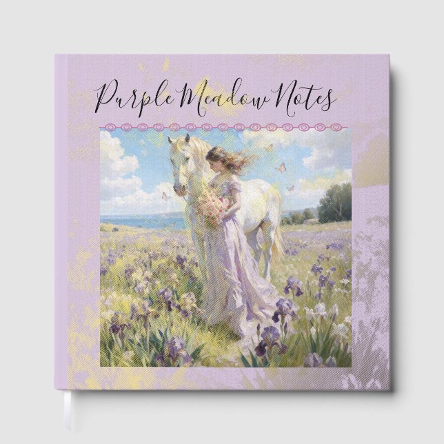 Purple Meadow Notes Foil Guestbook Gästebuch (Vorderseite)