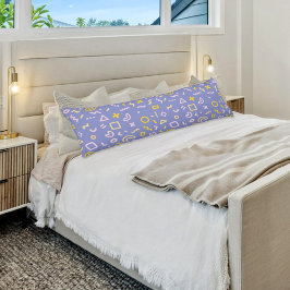 Purple Memphis Pattern Body Pillow Seitenschläferkissen