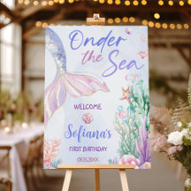 Purple Mermaid 1st Birthday Oneder the Sea