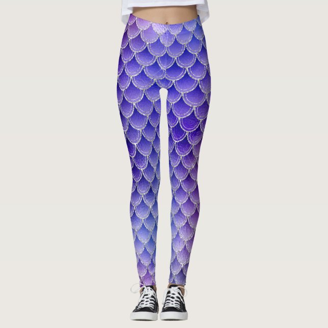 Purple mermaid glow leggings (Vorderseite)