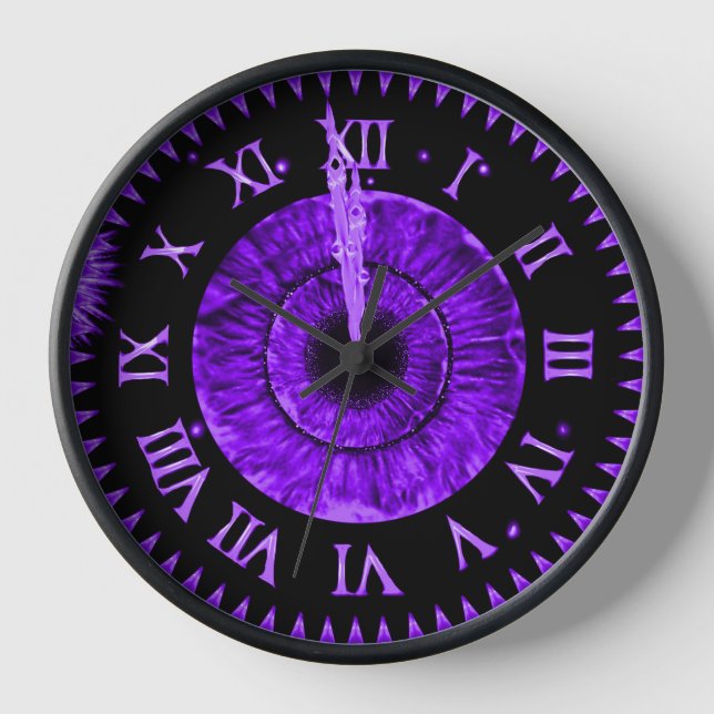 Purple Midnight Clock Uhr (Vorderseite)