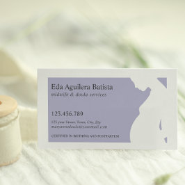 Purple Midwife Doula Pregnant Woman SILHOUETTE Visitenkarte