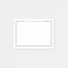 Purple Minimalist Monogram Post-it Klebezettel