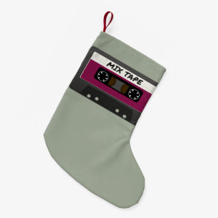 Purple Mix Tape - 80er und 90er Retro inspiriertes Kleiner Weihnachtsstrumpf