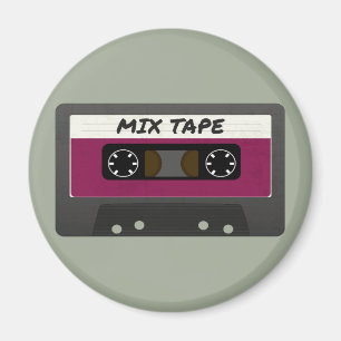 Purple Mix-Tape - Retro-Geschenk im Stil der 80er Magnet