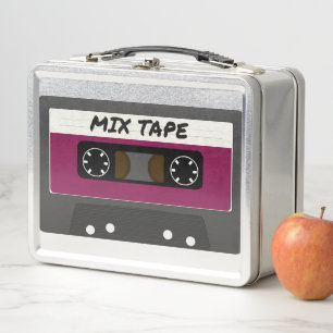 Purple Mix-Tape - Retro-Geschenk im Stil der 80er Metall Brotdose