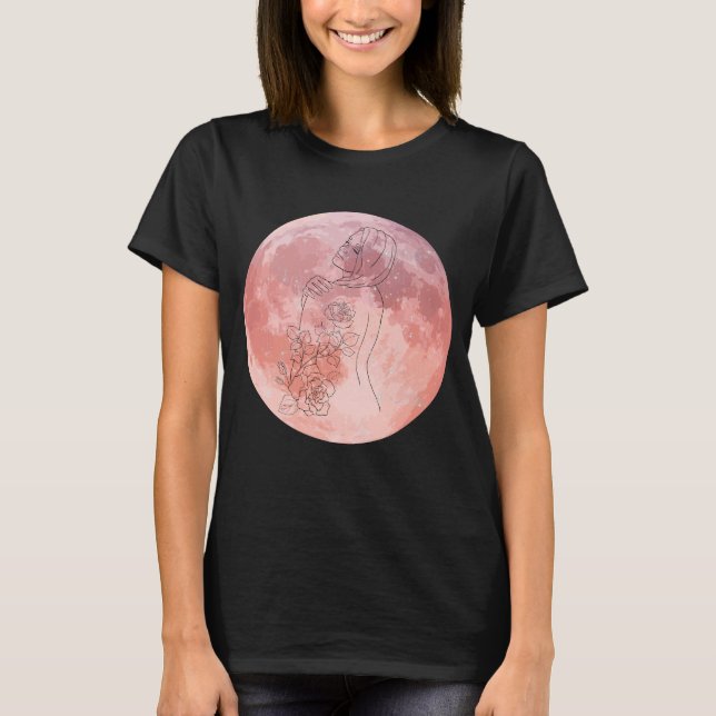 Purple Moon Goddess Art T-Shirt (Vorderseite)