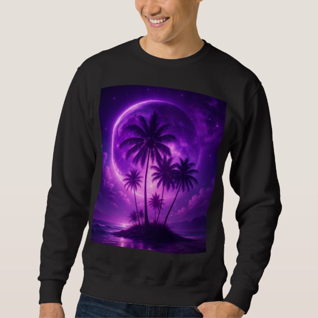 Purple Moon Island Dreamscape Sweatshirt (Vorderseite)