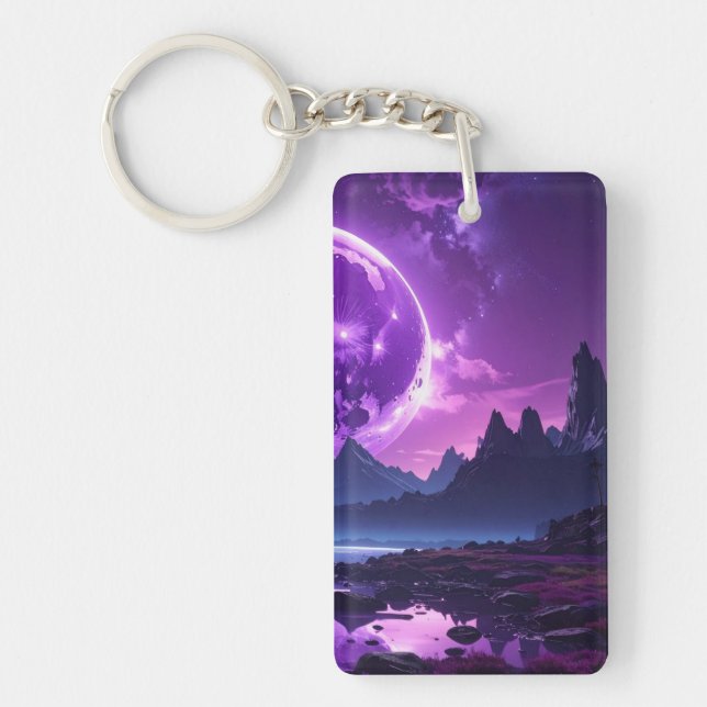Purple Moon Vista Keychain Schlüsselanhänger (Vorderseite)