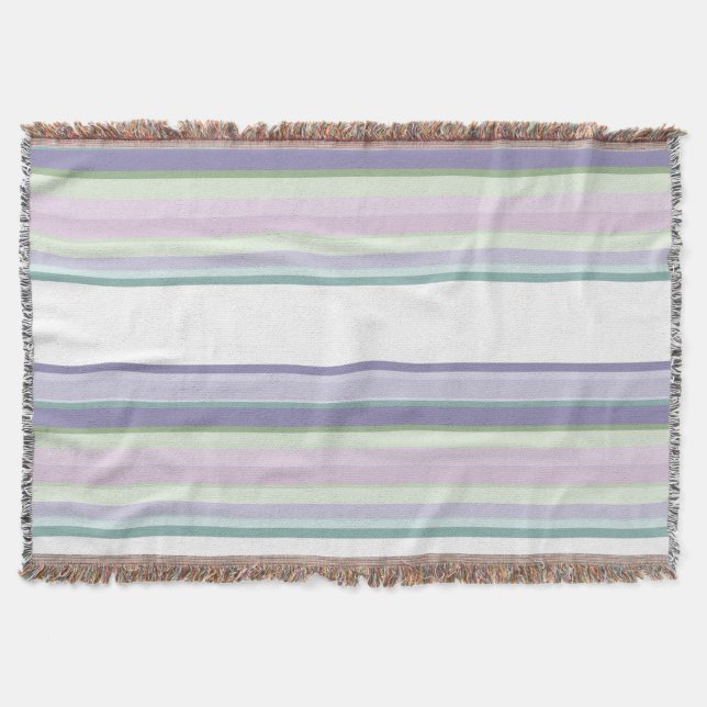 Purple, Neptune, sea green, and Lavender stripes Decke (Vorderseite)