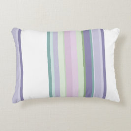 Purple, Neptune, sea green, and Lavender stripes Dekokissen