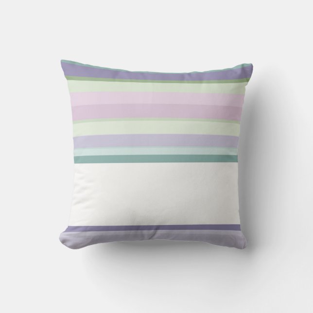 Purple, Neptune, sea green, and Lavender stripes Kissen (Vorderseite)