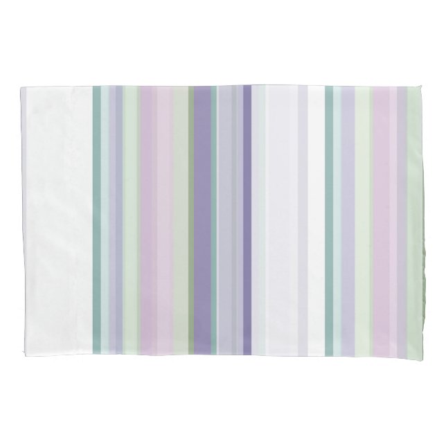 Purple, Neptune, sea green, and Lavender stripes Kissenbezug (Vorderseite)