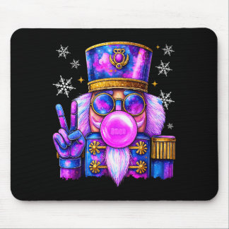 Purple Nutcracker Blowing Bubble Gum Cute Christma Mousepad