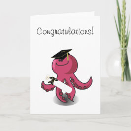Purple Octopus Graduate Karte