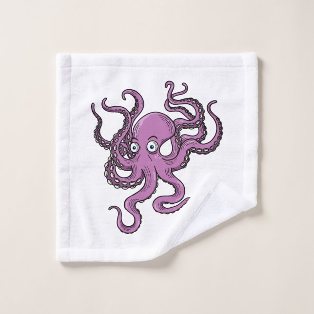 Purple Octopus Waschlappen (Waschlappen)