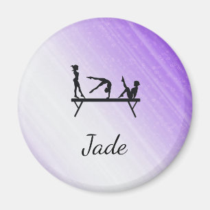 Purple Ombre Balance Beam Personalized Magnet