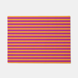 Purple Orange Stripes Seamless Pattern Fußmatte