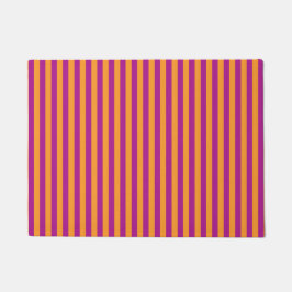 Purple Orange Stripes Seamless Pattern Fußmatte