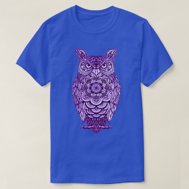 Purple Owl Fun Bird Graphic For Owl Lovers T-Shirt (Design vorne)