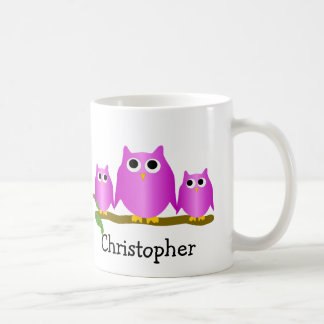 Purple Owls Design Personalisiert Kaffeetasse