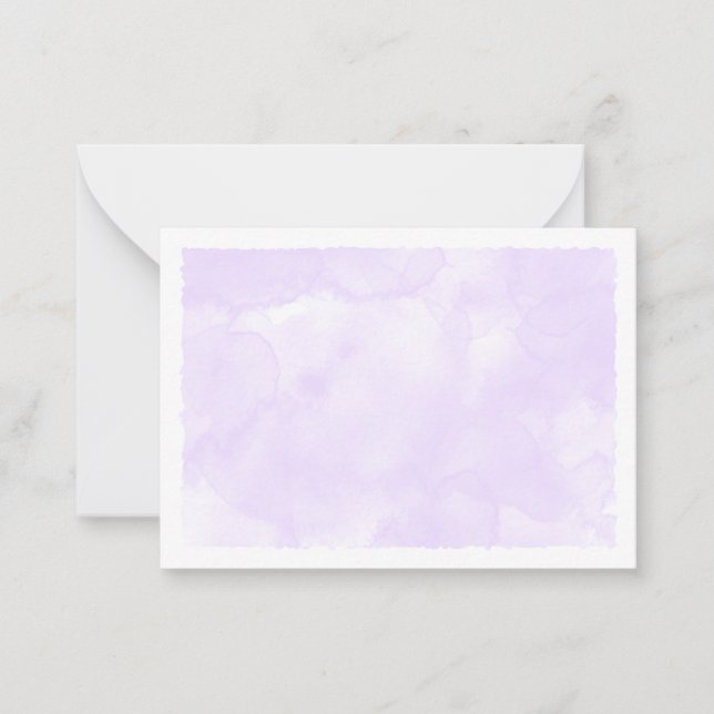 Purple Pastel Watercolor Blank All Occasion Mitteilungskarte (Vorderseite)