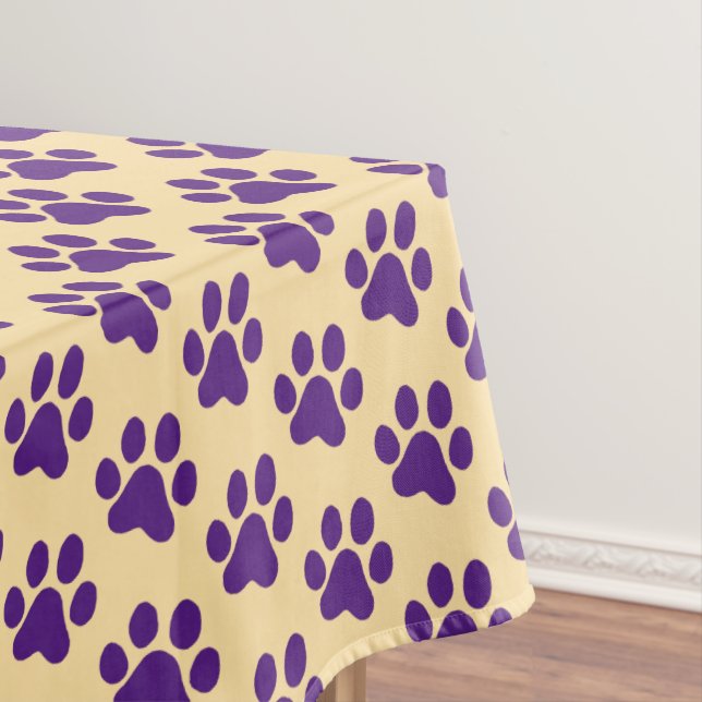 Purple Paw Print Tischdecke (Beispiel)