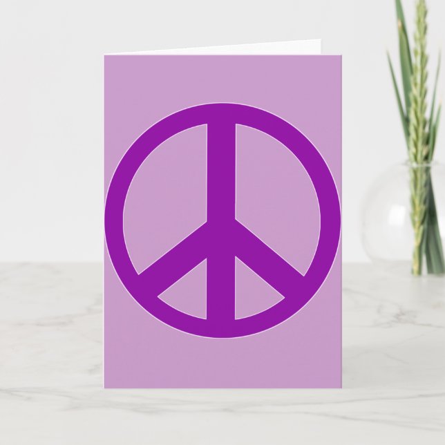 Purple Peace Sign T Shirts, Hoodies, Mugs Karte (Vorderseite)