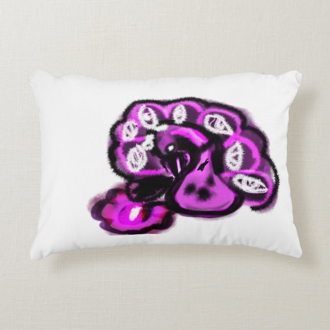 Purple peacock dekokissen (Vorderseite)
