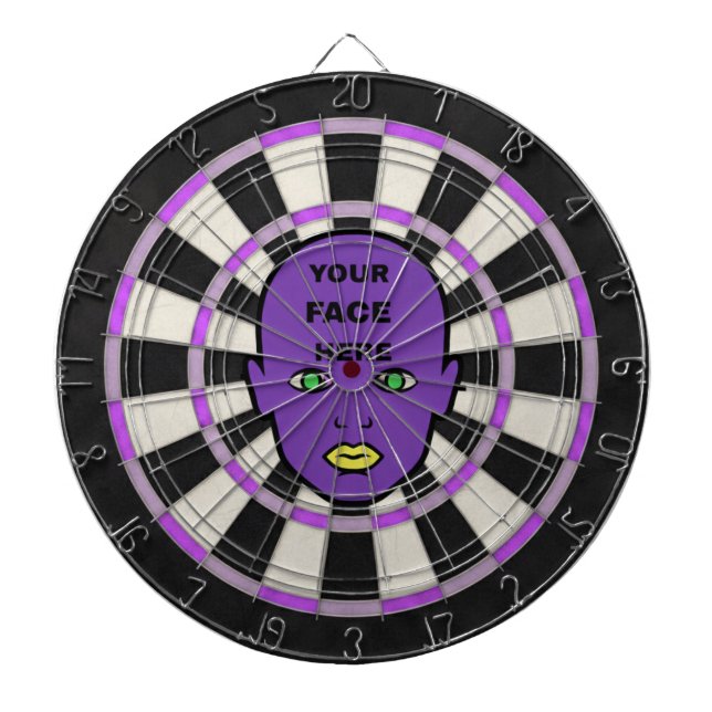 Purple Personalized Dart Board – Add Your Face Dartscheibe (vorne)