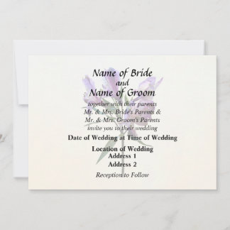 Purple Peruvian Lily Einladung