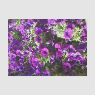 Purple Petunia Flower Tissue Paper Seidenpapier