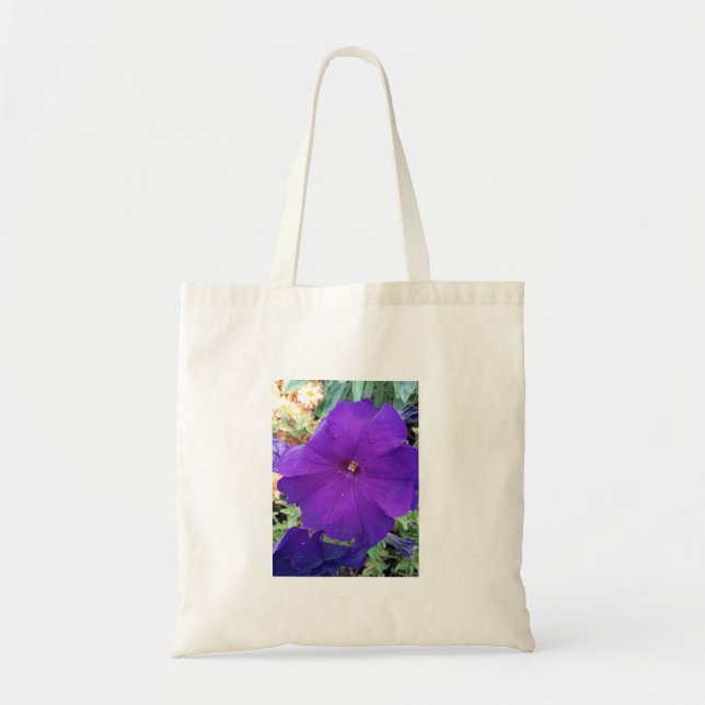 Purple Petunia Tote Bag Tragetasche (Vorne)