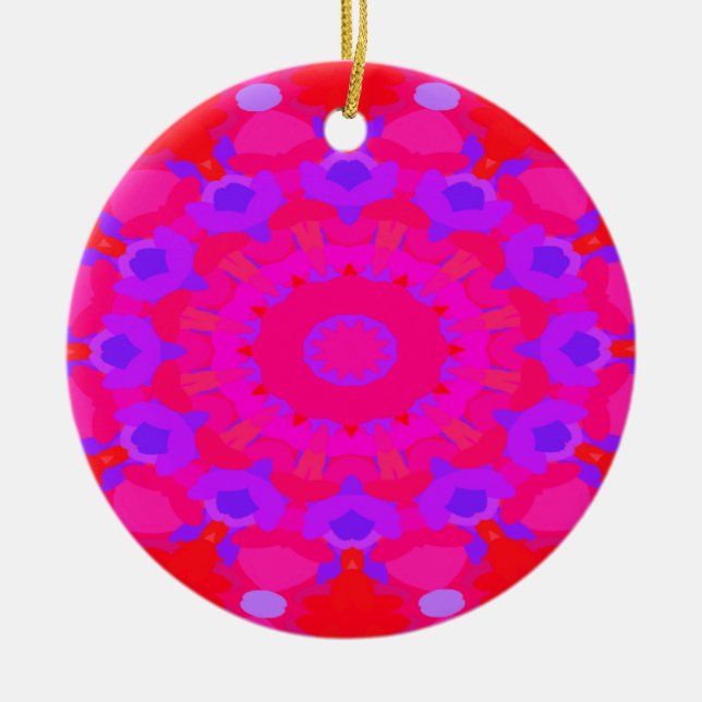 Purple, Pink and Orangenberg Keramik Ornament (Vorne)