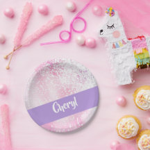 Purple, pink and white schatten glitter