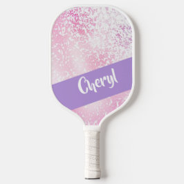 Purple, pink and white schatten glitter pickleball schläger