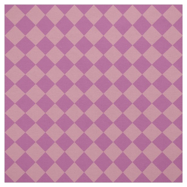 Purple Pink Checker Diamond Pattern Stoff (Muster)