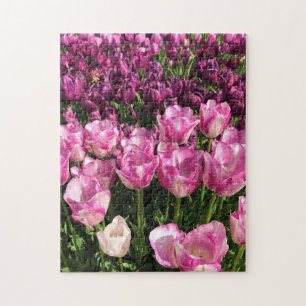 Purple & Pink Tulip Garden Bed, Oregon Puzzle