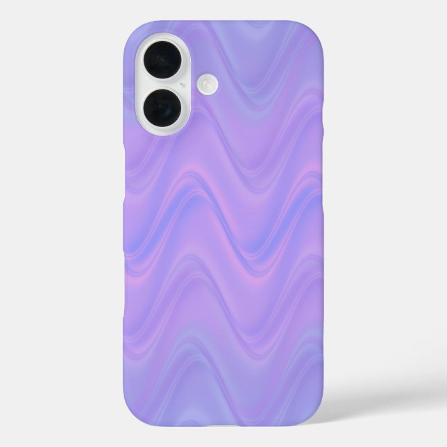 Purple Pink Wavy Lines Pattern Case-Mate iPhone Hülle (Rückseite)