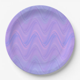 Purple Pink Wavy Lines Pattern Pappteller