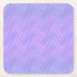 Purple Pink Wavy Lines Pattern Rechteckiger Pappuntersetzer