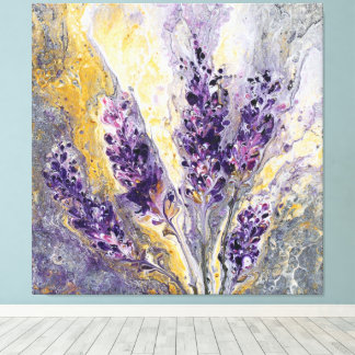 Purple Pink White Lavender Cluster Abstract Wall  Leinwanddruck