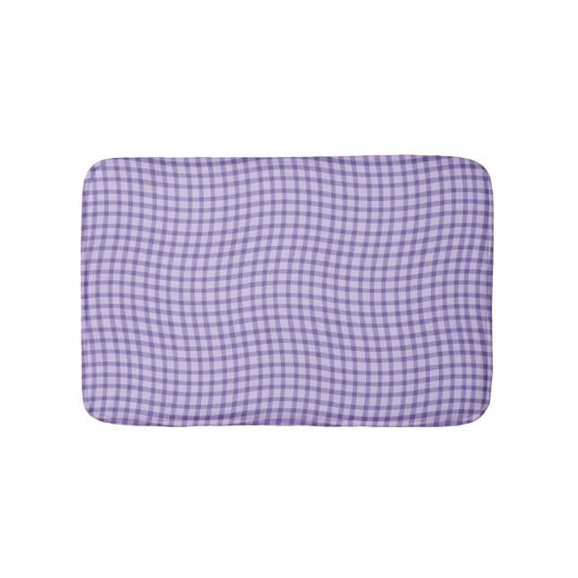 Purple Plaid Checker Seamless Pattern Badematte (Vorderseite)