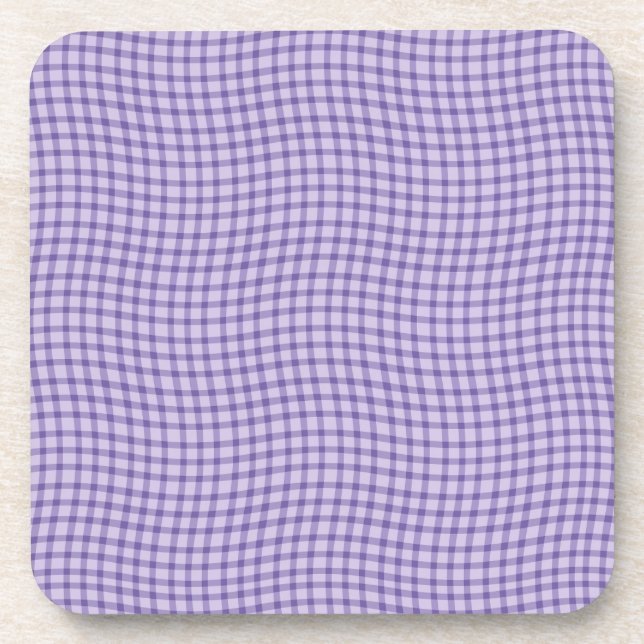 Purple Plaid Checker Seamless Pattern Getränkeuntersetzer (Vorderseite)