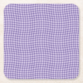 Purple Plaid Checker Seamless Pattern Rechteckiger Pappuntersetzer