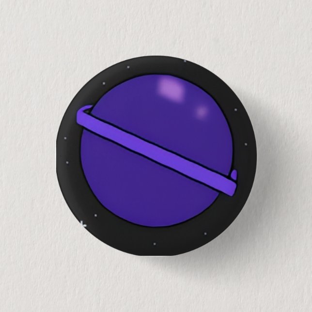 Purple Planet Badge Button (Vorderseite)