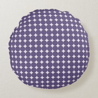 Purple Polka Dot Nursery Throw Pillow - Round Rundes Kissen