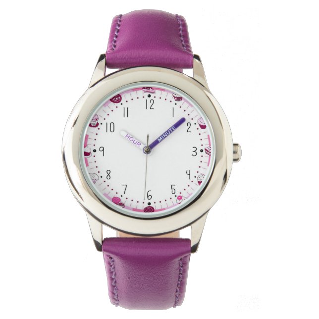 Purple Pop: Kids Watch with Purple Bracelet Armbanduhr (Vorderseite)