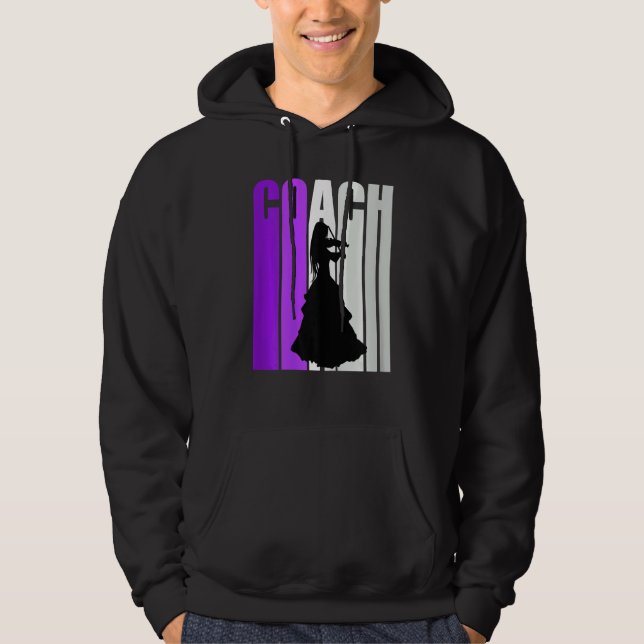 Purple Retro Artistic Violin Coach Coaching Music  Hoodie (Vorderseite)
