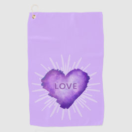 Purple Revolution with LOVE Golfhandtuch